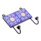 Navy Blue And Yellow Ceramic Floral Tiles Hooks